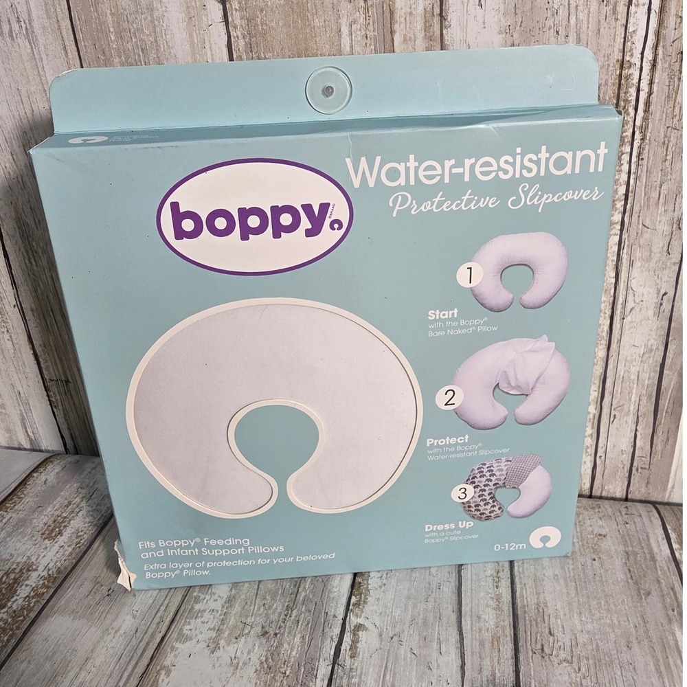 Boppy Water Resistant Protective Slipcover White for Feeding Support Pillows NEW